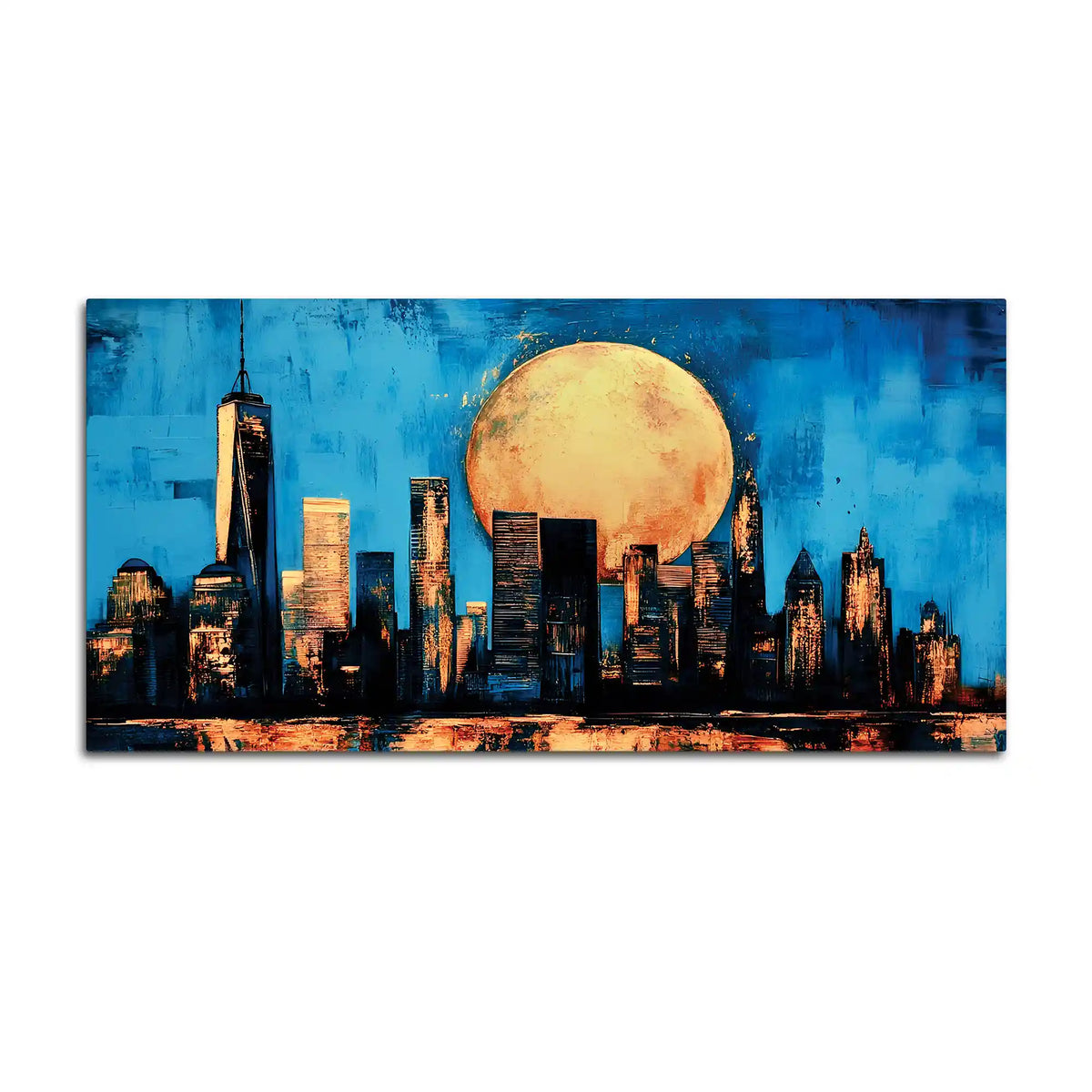 Premium Night City Canvas Painting for Home & Office Décor