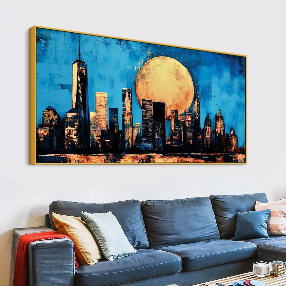 Premium Night City Canvas Painting for Home & Office Décor