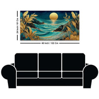 Premium Ocean Sunset Abstract Canvas Painting