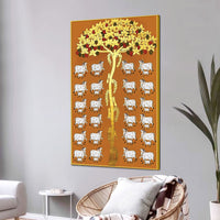 Premium Pichwai Cow Tree Wall Painting | Indian Traditional Canvas Decor