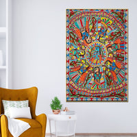 Premium Religious Cultural Madhubani Style Canvas Painting