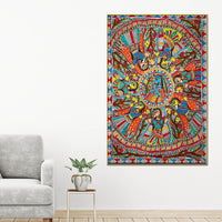 Premium Religious Cultural Madhubani Style Canvas Painting