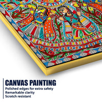 Premium Religious Cultural Madhubani Style Canvas Painting