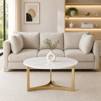 Premium Round Marble Center Table with Stylish Structure