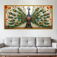 Premium Royal Peacock Decor Canvas Wall Art Painting