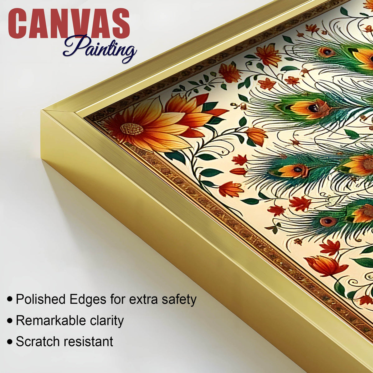 Premium Royal Peacock Decor Canvas Wall Art Painting