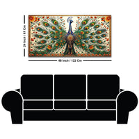 Premium Royal Peacock Decor Canvas Wall Art Painting