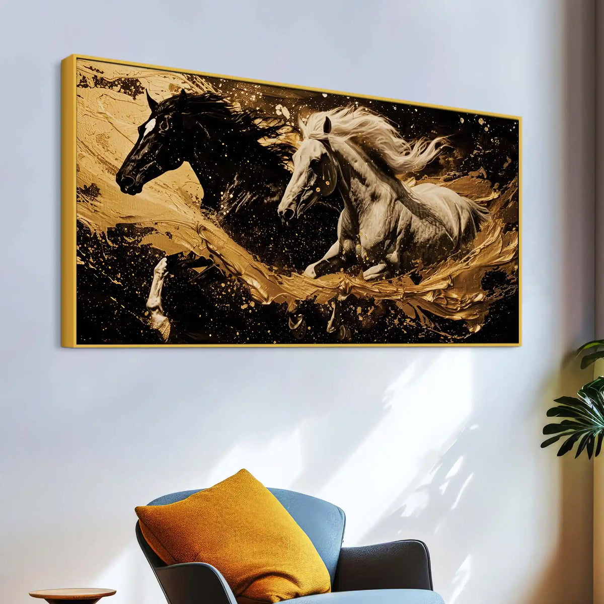 Premium Running Horses Canvas Painting for Living Room
