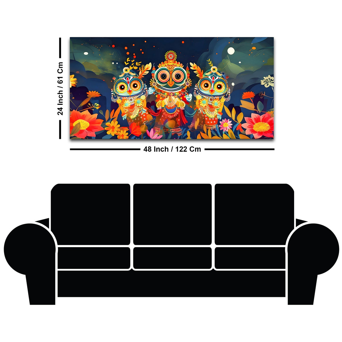 Premium Shree Jagannath Wall Art Canvas Painting