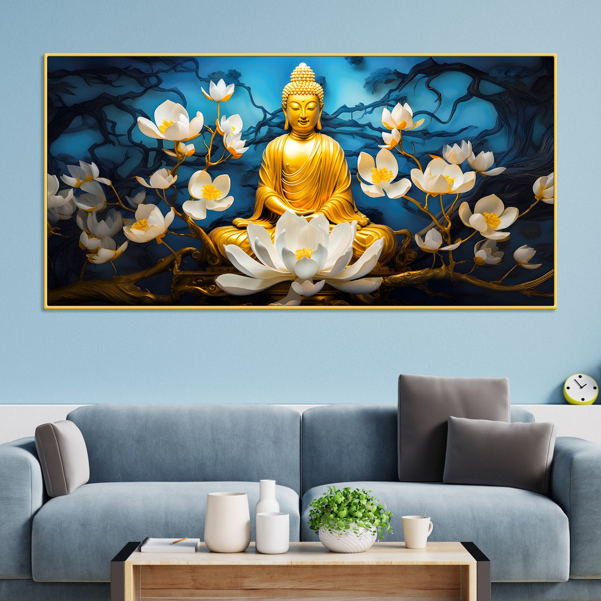 Premium Spiritual Buddha Canvas Painting for Home Décor