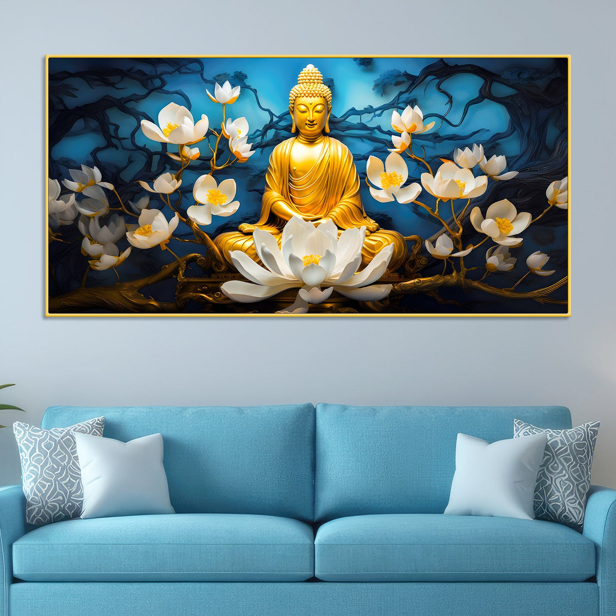 Premium Spiritual Buddha Canvas Painting for Home Décor