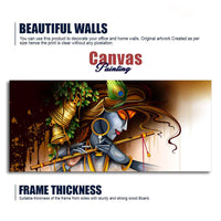 Premium Wall Canvas Large Painting of Lord Krishna