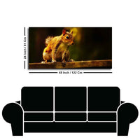 Premium Wall Painting Squirrel in The Dark Forest