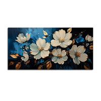 Premium White Flower Canvas Wall Art Painting for Wall Décor