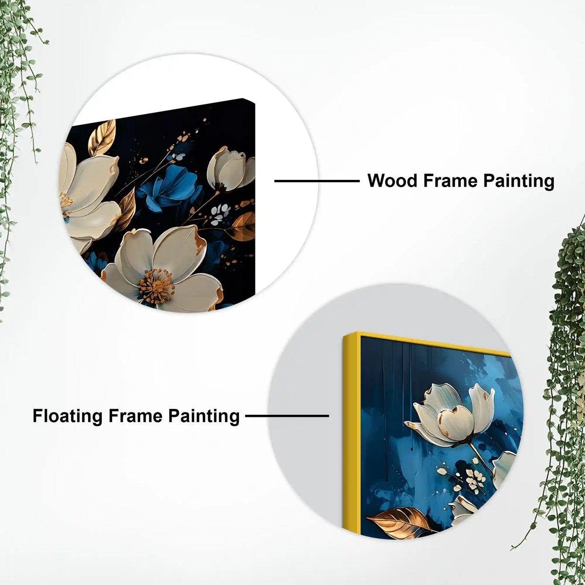 Premium White Flower Canvas Wall Art Painting for Wall Décor