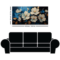 Premium White Flower Canvas Wall Art Painting for Wall Décor