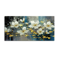 Premium White Flower Canvas Wall Painting for Living Room