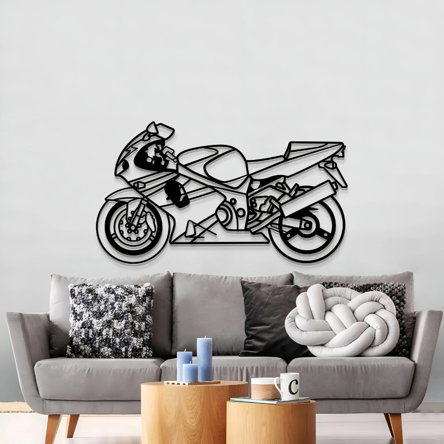 Racing Sports Bike Metal Wall Art for Office & Home Décor