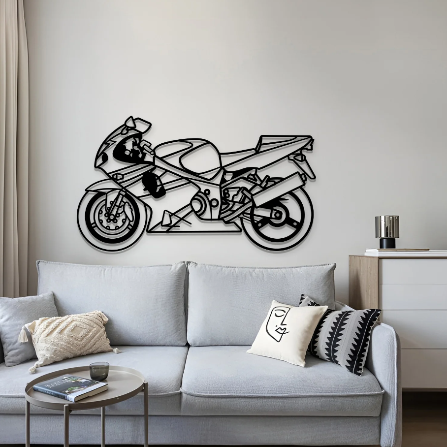 Racing Sports Bike Metal Wall Art for Office & Home Décor