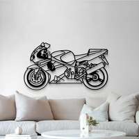 Racing Sports Bike Metal Wall Art for Office & Home Décor