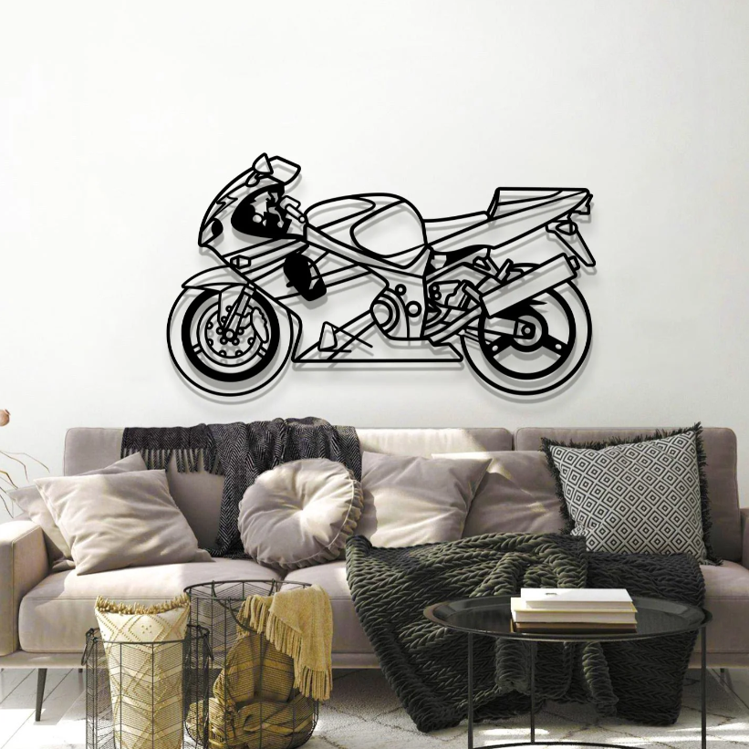 Racing Sports Bike Metal Wall Art for Office & Home Décor
