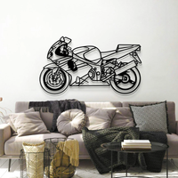 Racing Sports Bike Metal Wall Art for Office & Home Décor