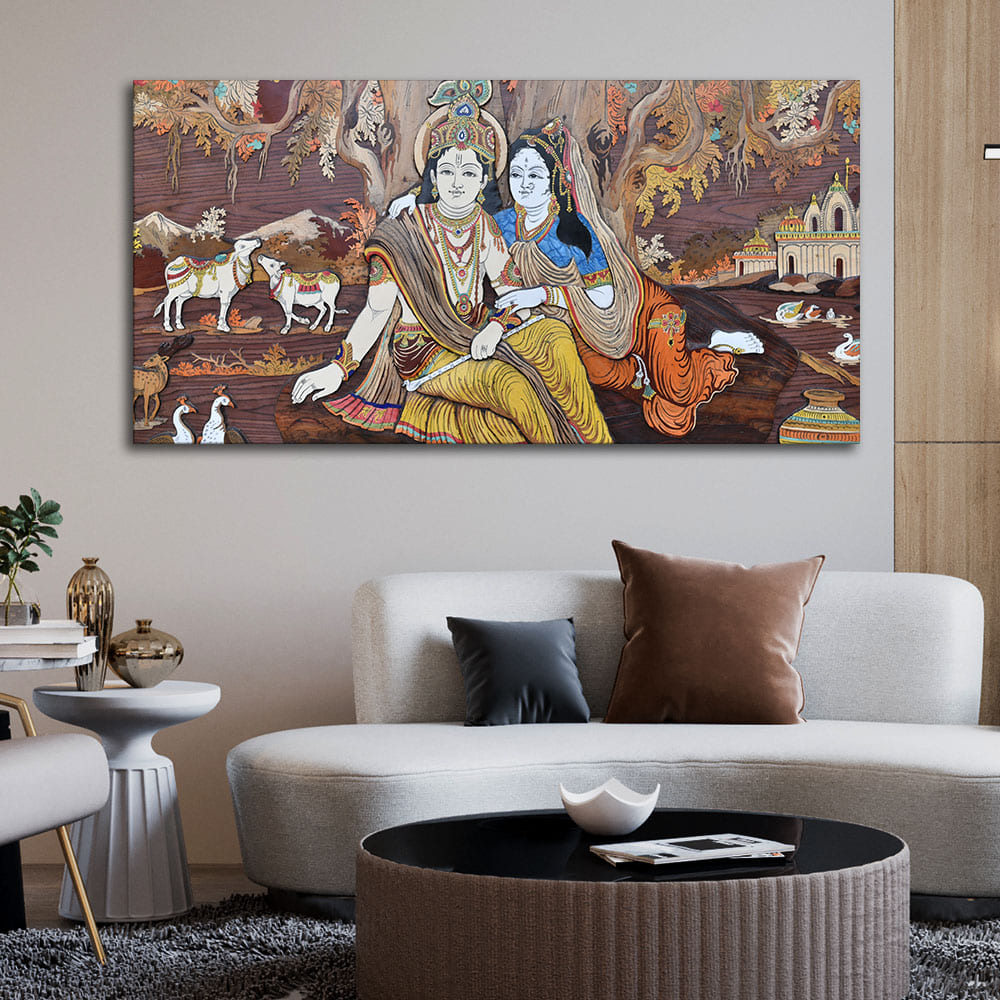 Radha Krishna Canvas Wall Painting