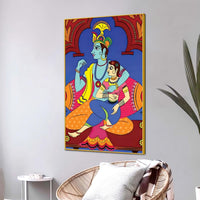 Radha Krishna Canvas Wall Painting | Devotional Wall Decor & Gifting