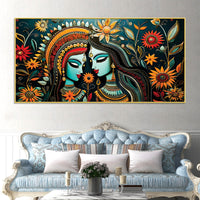 Radha Krishna Decorative Indian Canvas Painting