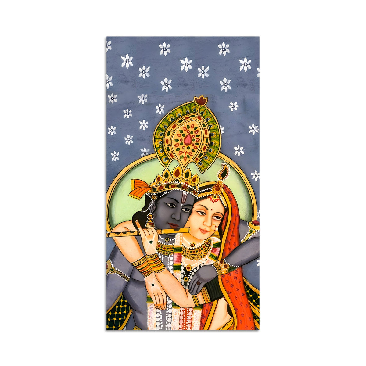 Radha Krishna Divine Canvas Wall Painting | Premium Home Decor Painting