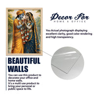 Radha Krishna Garden Theme Wall Frame Set of Four