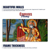 Radha Krishna Madhubani Premium Canvas Wall Painting