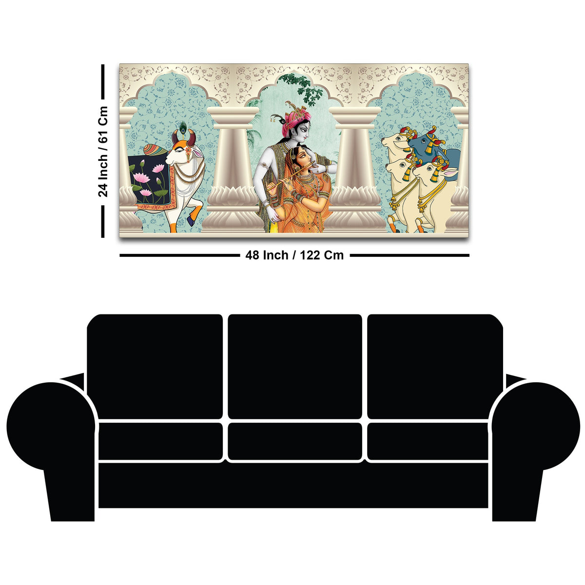 Radha Krishna Nathdwara Pichwai Premium Wall Painting