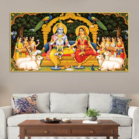 Radha Krishna Royal Darbar Spiritual Painting