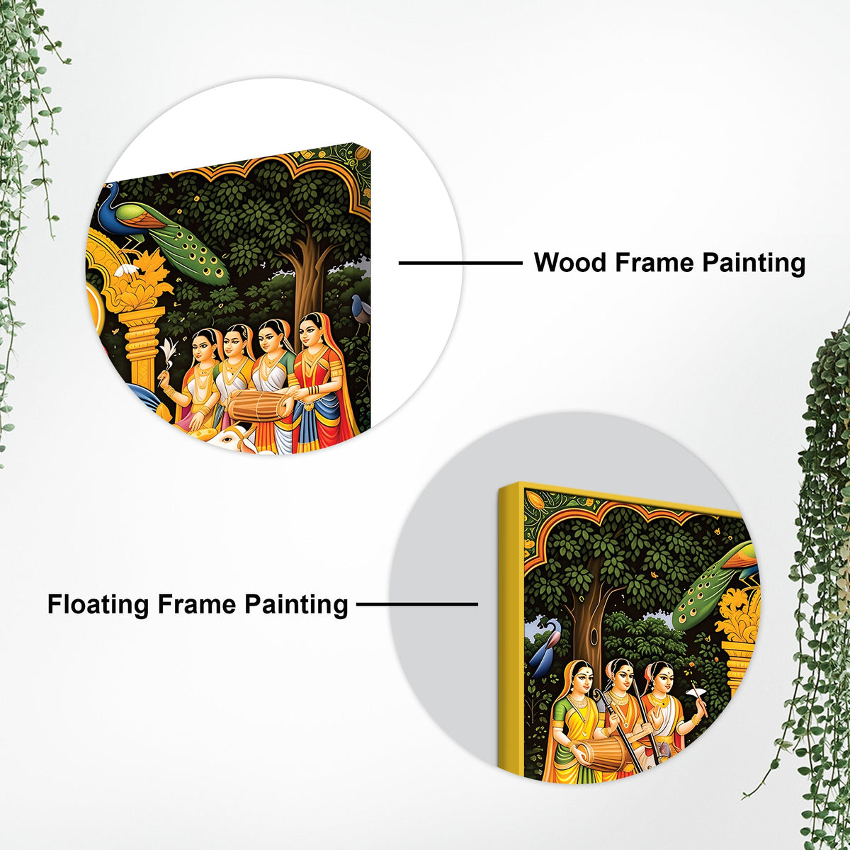 Radha Krishna Royal Darbar Spiritual Painting