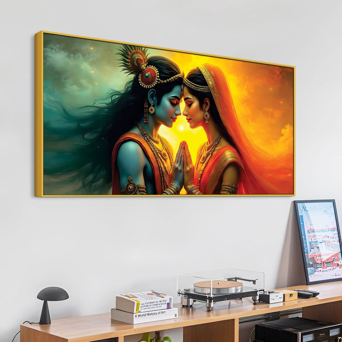 Radha Krishna Serene Canvas Wall Painting for Living Room