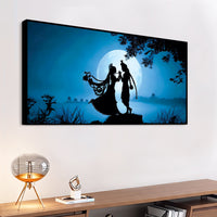 Radha Krishna Spiritual Canvas Painting for Home Decoration