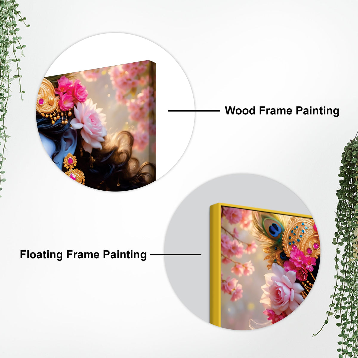 Radha Krishna Spiritual Canvas Painting for Modern Wall Decor