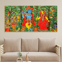 Radha Krishna Wall Painting | Ethnic Home Décor