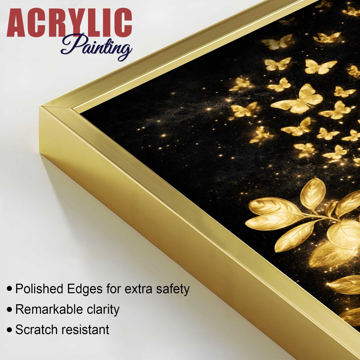 Ravishing Nature Glow Abstract Acrylic Floating Wall Painting Set of 2