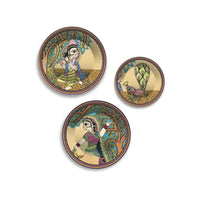 Rhythm of Roots Tribal Folk Art Premium Wall Plates Painting Set of 3