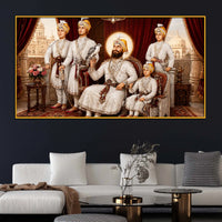 Royal Guru Gobind Singh Ji Floating Frame Crystal Wall Painting