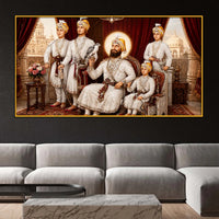 Royal Guru Gobind Singh Ji Floating Frame Crystal Wall Painting