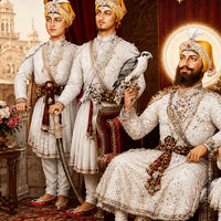 Royal Guru Gobind Singh Ji Floating Frame Crystal Wall Painting