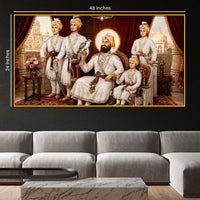 Royal Guru Gobind Singh Ji Floating Frame Crystal Wall Painting