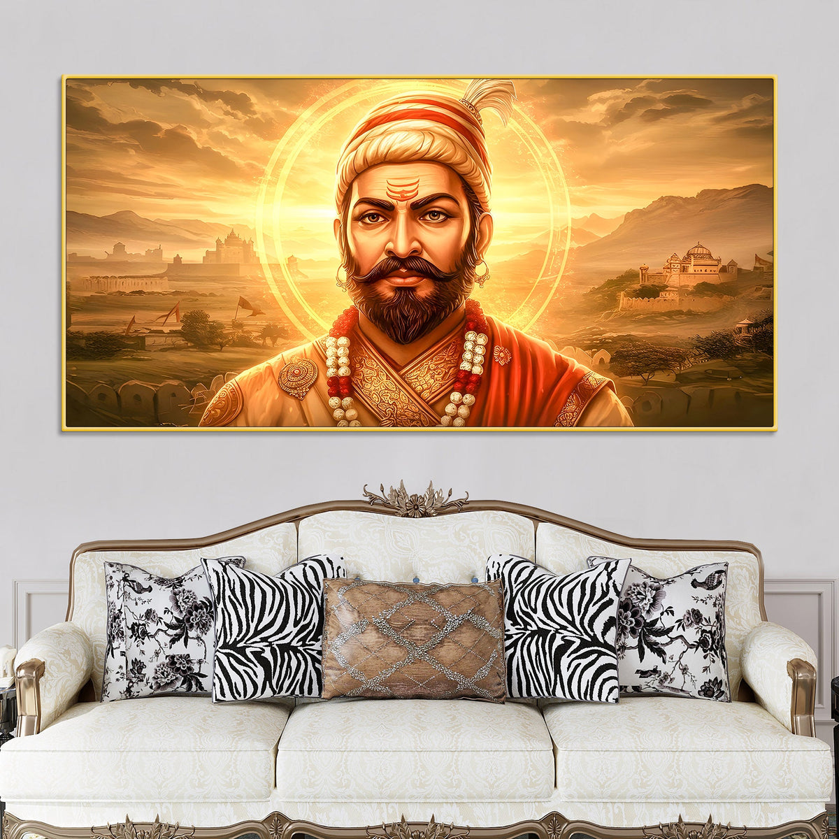 Royal Indian Chhatrapati Shivaji Maharaj Wall Art Painting