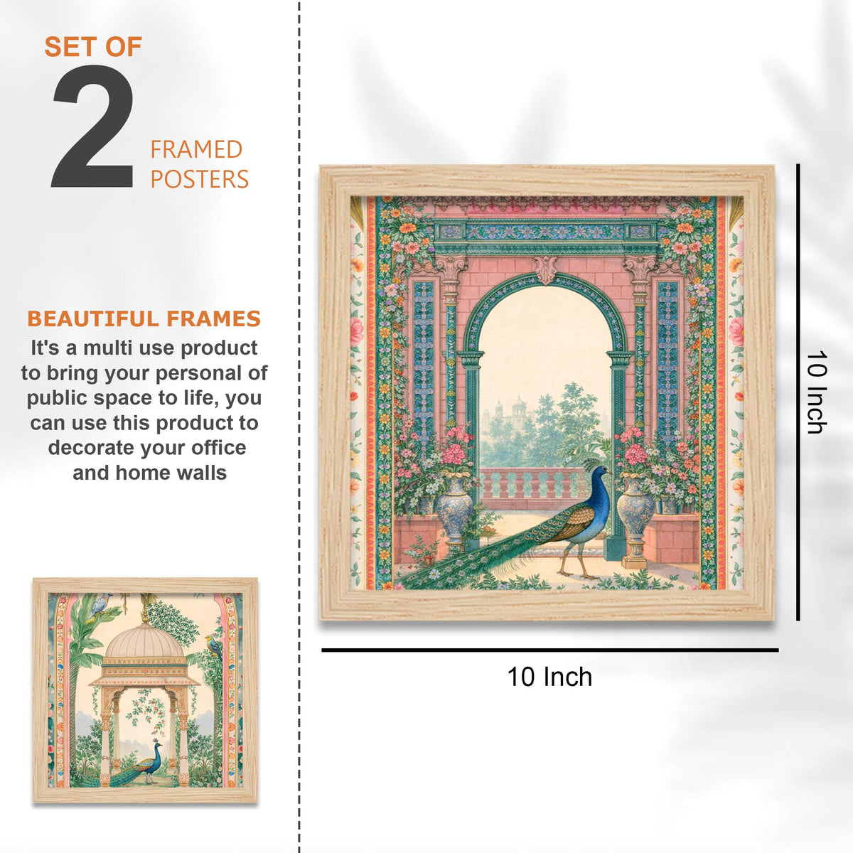 Royal Indian Miniature Art Wall Frame Set of Four