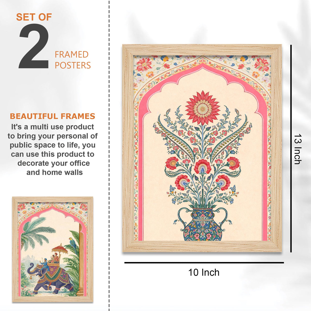 Royal Indian Miniature Art Wall Frame Set of Four