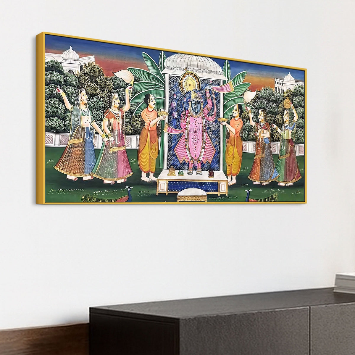 Royal Indian Pichwai Shreenathji Canvas Wall Painting