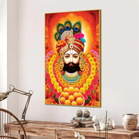 Royal Khatu Shyam Ji Canvas Painting | Traditional Wall Décor